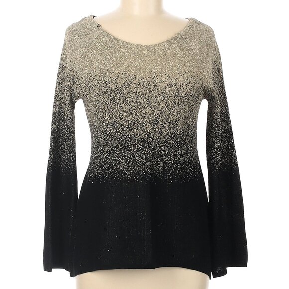 White House Black Market Sweaters - NWOT White House Black Market Sparkle ombre gold & black Sweater, Small